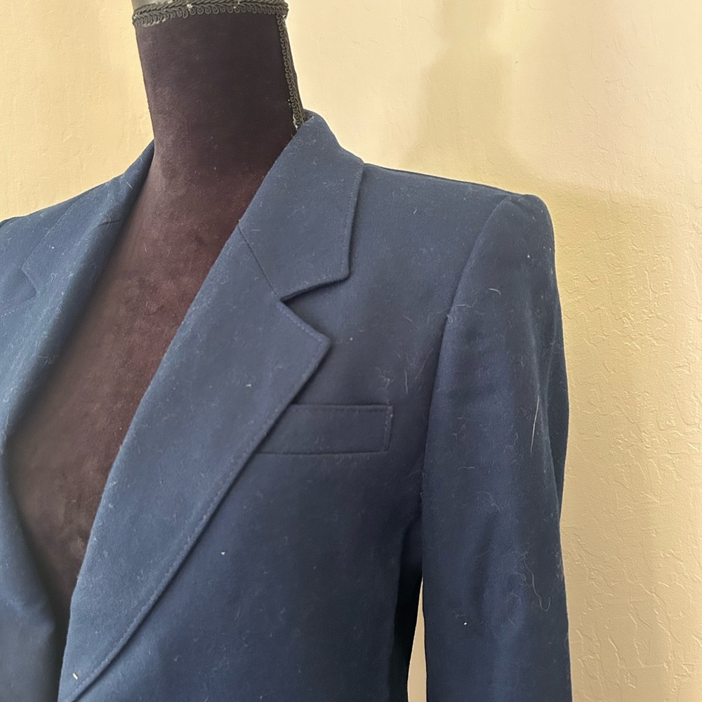Navy Blue Pendleton Vintage Wool Blazer - image 6